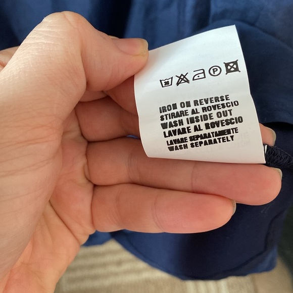 Just for You Navy Cotton Silk Sleeveless Dress with Floral Accents L - Picture 5 of 8